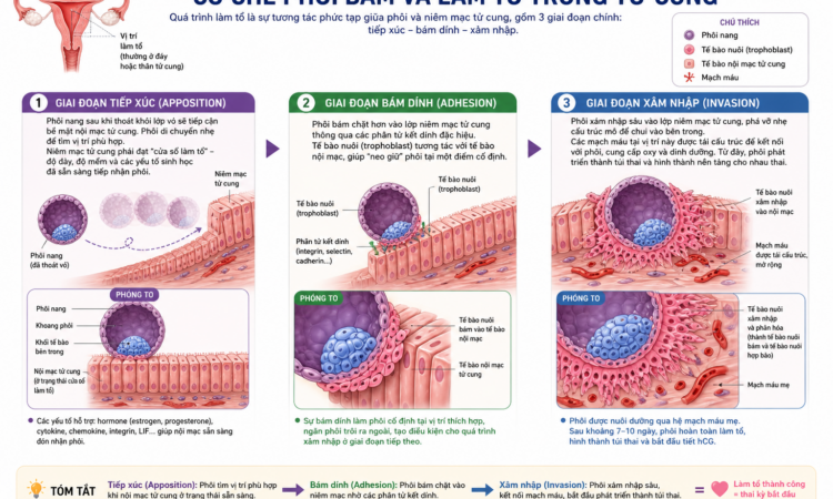 Hình ảnh mô phỏng quá trình IVF trong đó có giai đoạn chuyển phôi